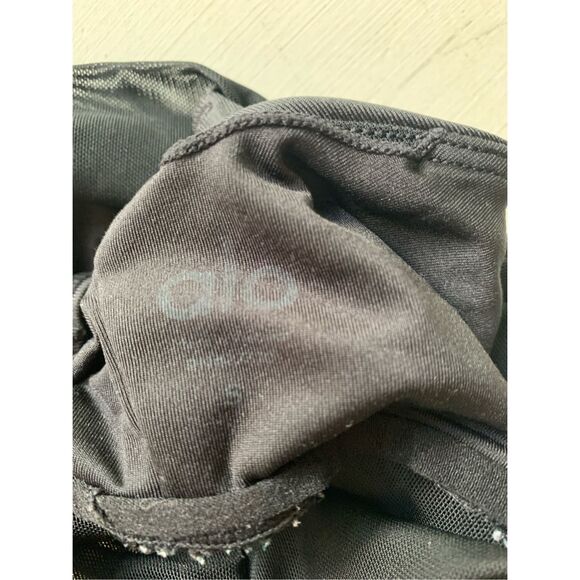 Alo Yoga Lavish shiny black RACERBACK SPORT BRA sz S pickleball - Picture 6 of 6